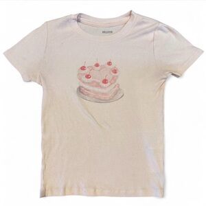 Hollister T-Shirt with Pink Cake Graphic